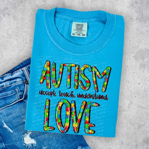 Autism accept, teach, understand, LOVE