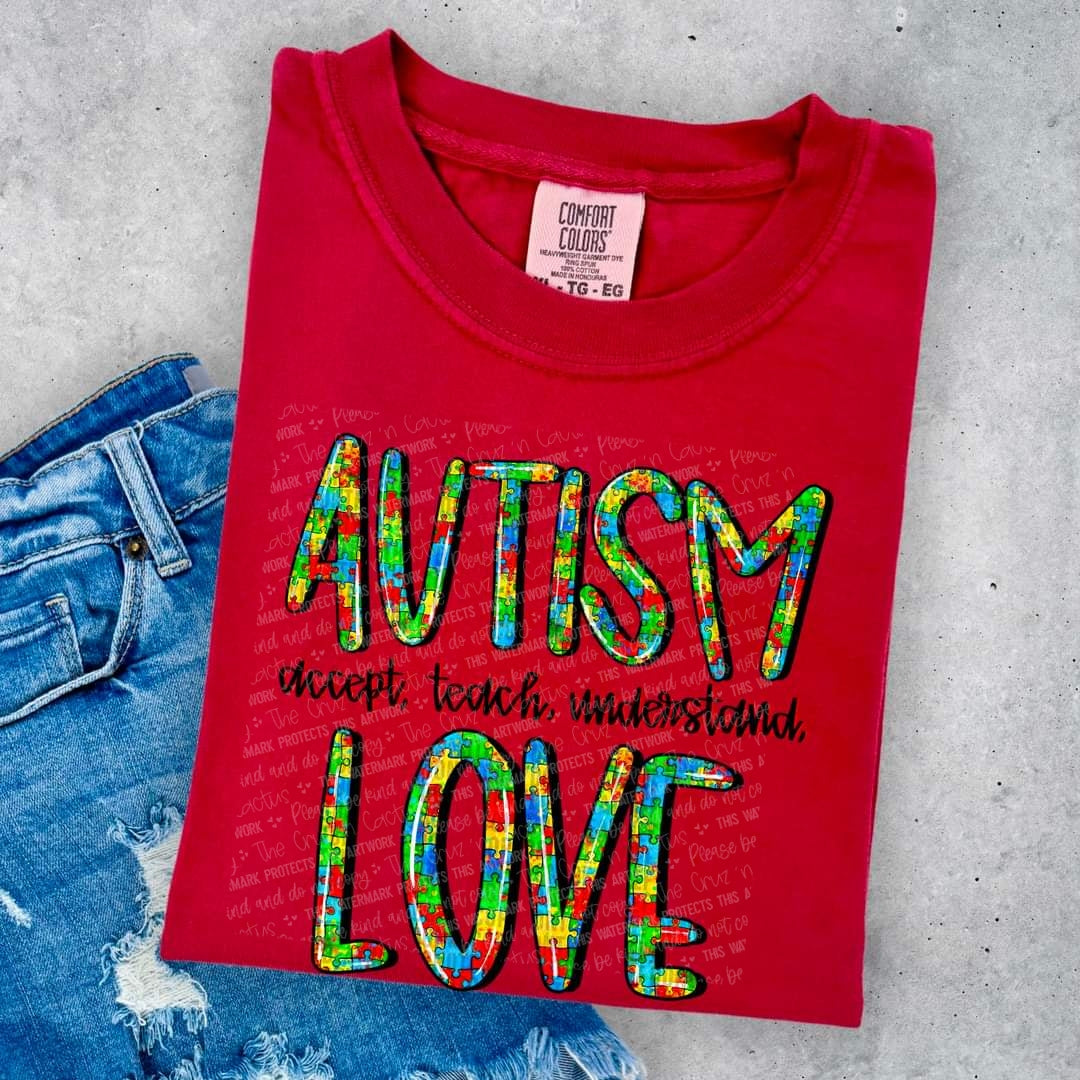 Autism accept, teach, understand, LOVE