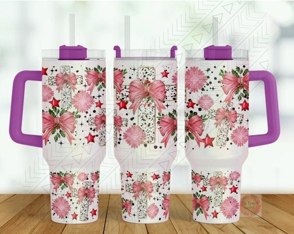 Christmas Cross Tumbler