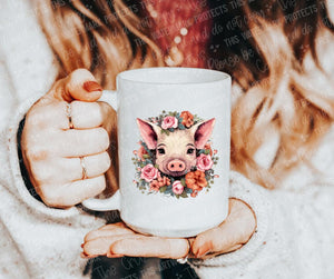 Floral Pig Mug