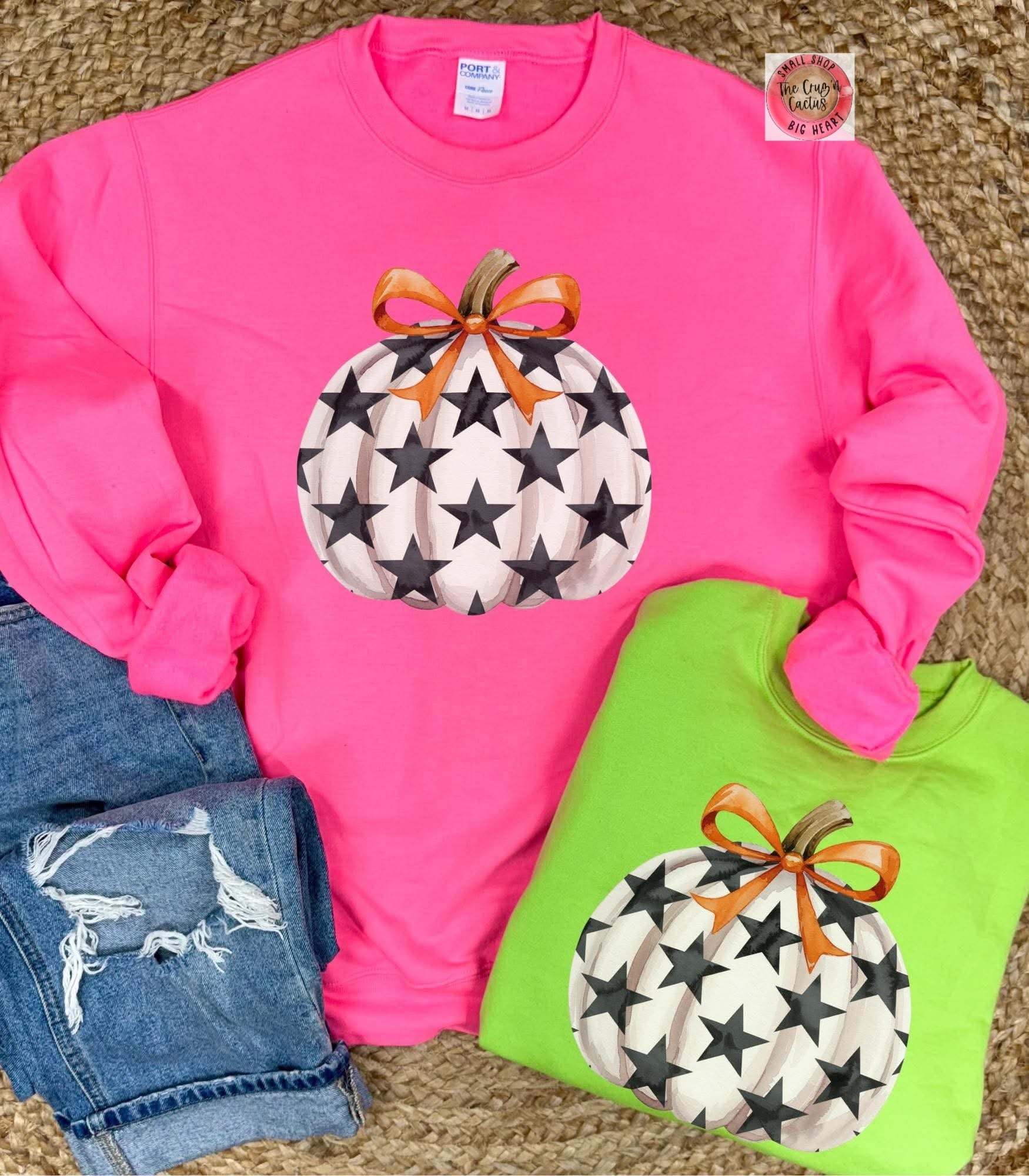 Star Pumpkin Graphic Sweatshirt
